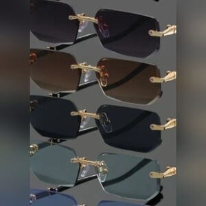 Stylish Gold-Accented Sunglasses Set, Unisex